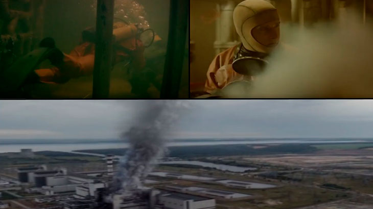 Кадры со спецэффектами из фильма Чернобыль. 